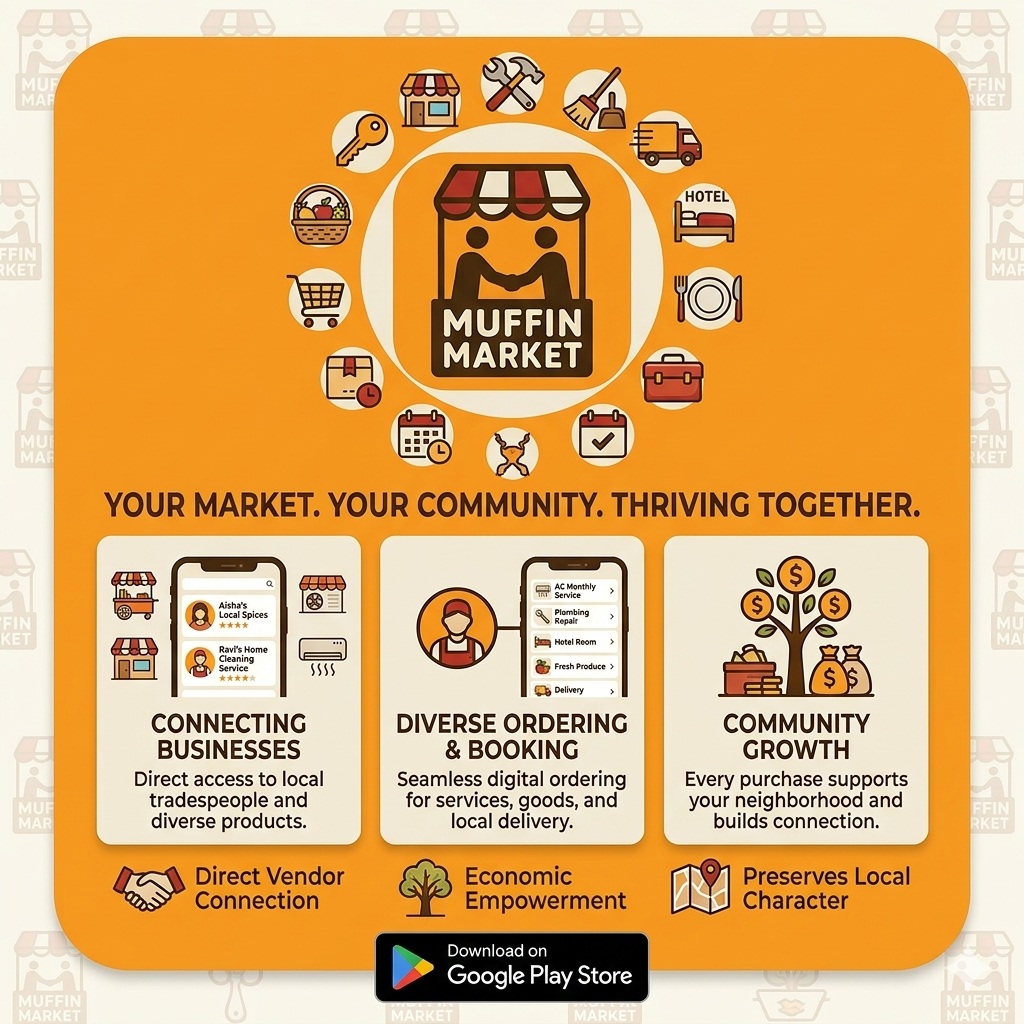Neighbors and local vendors connecting through Muffin Market